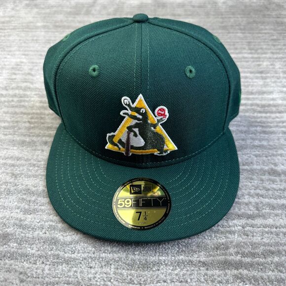Beaumont Golden Gators Hat Cap Mens Fitted 7 1/4 New Era Green MILB Wool - Picture 1 of 5